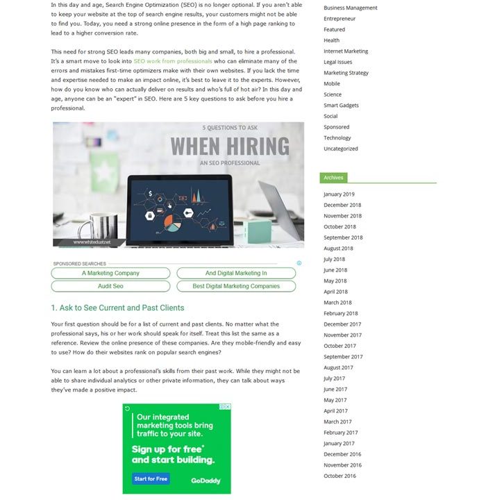SEO Hiring Questions