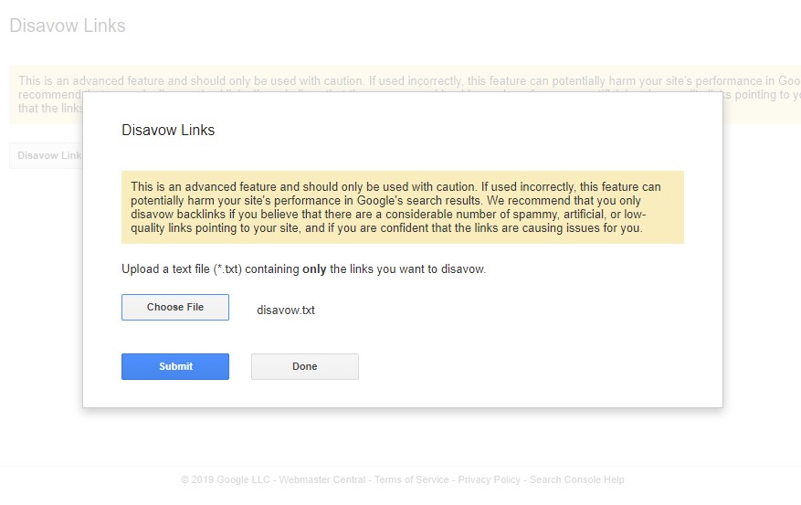 Disavowing the Link