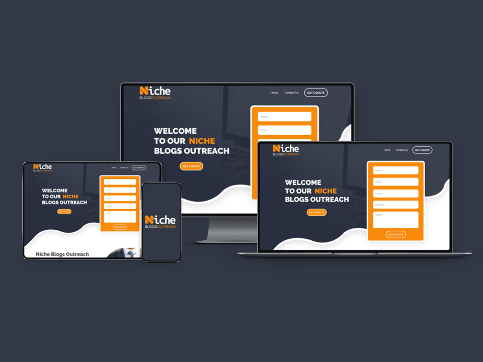 Niche Blogger Outreach Responsive Web Design Portfolio